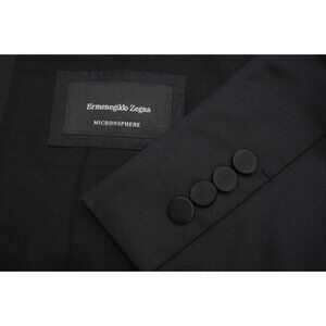 Ermenegildo Zegna Micronsphere Milano CURRENT Black One Button Tuxedo Jacket 50R